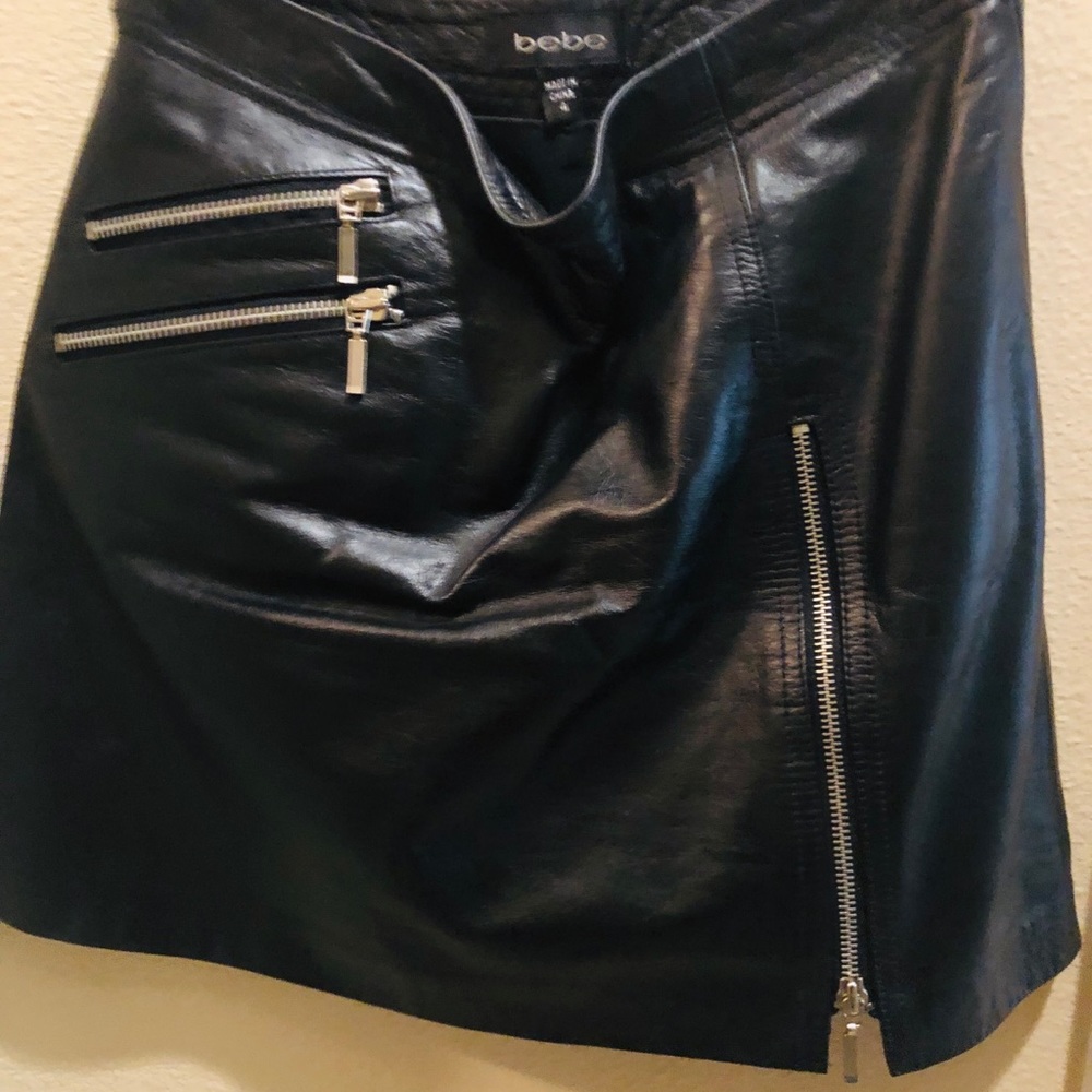 Bebe Leather skirt